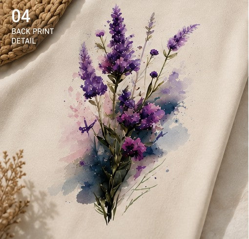 Lavender Bloom Oversized Tee