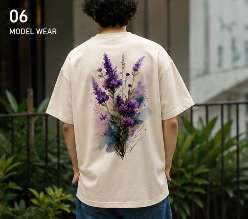 Lavender Bloom Oversized Tee